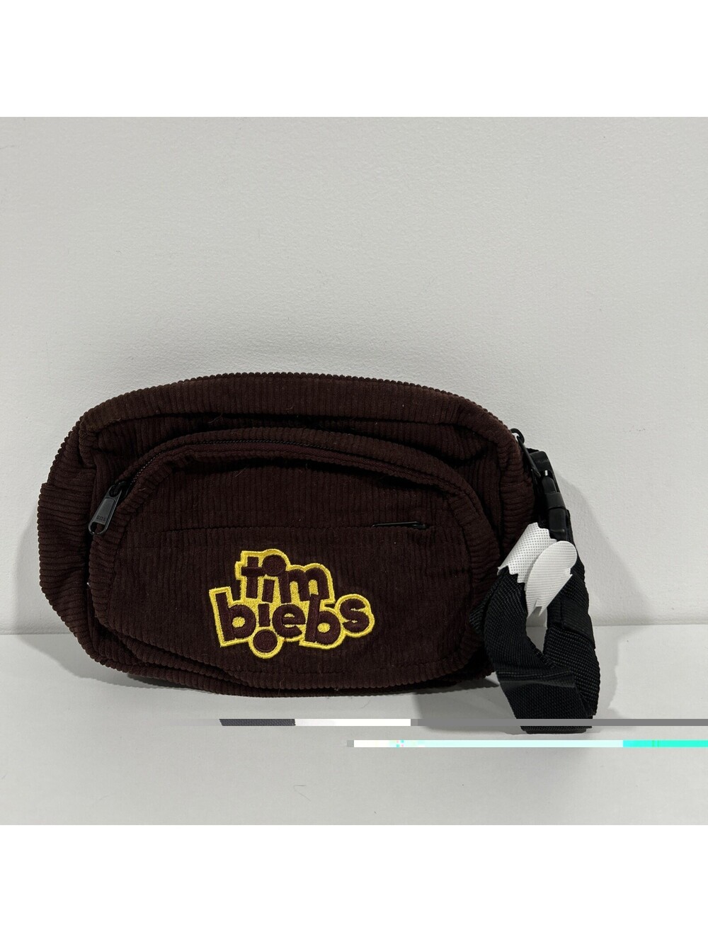 Tim Hortons Justin Bieber Tim Biebs Brown Corduroy Fanny Pack Limited Edition